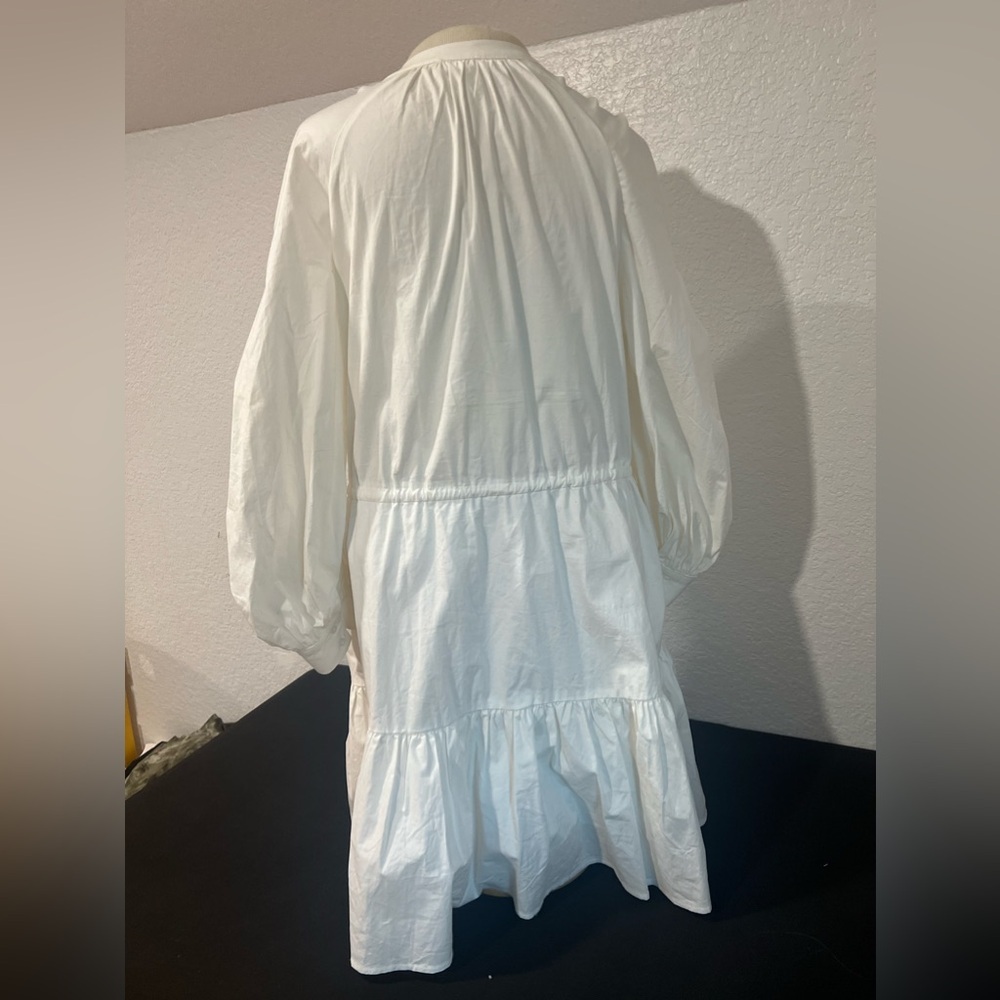 ASTR THE LABEL Ruched Shirtdress WHITE S - Picture 7 of 10